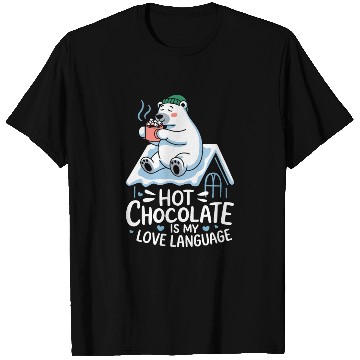 Discover Hot Chocolate Is My Love Language Cozy Polar Bear T Shirts