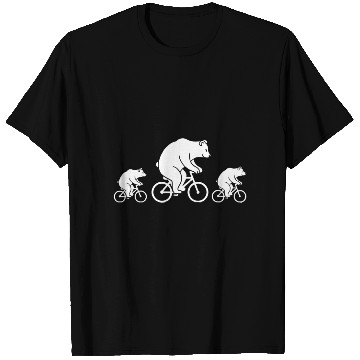 Discover Dad of twins Funny Twin baby Bears Riding Bicycle T Shirts