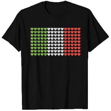 Discover Italy HEARTS Flag T Shirts