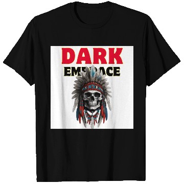 Discover Dark Embrace Skull - Tribal Gothic Art T Shirts