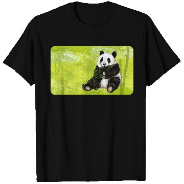 Discover Cute panda bear with bamboo - design for kids T Shirts