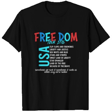 Discover USA Free Dom tour 1776 T Shirts