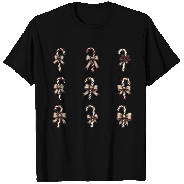 Discover christmas cheer candy cane T Shirts
