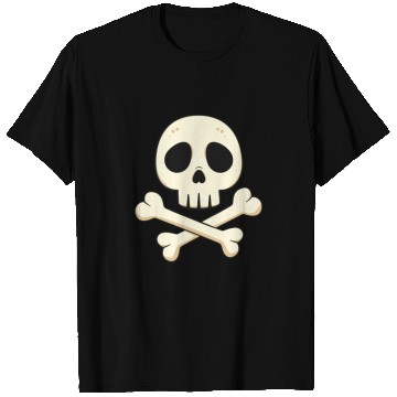 Discover Cartoon skull and crossbones T Shirts