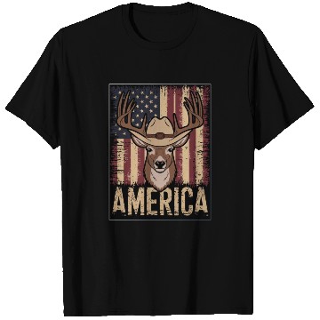Discover Deer Hunting American. T Shirts