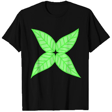 Discover Small Star Leaf Green Pretty Autumn Nature Leaflet T Shirts