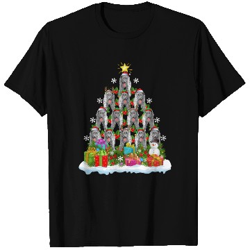 Discover Irish Wolfhound Dog Ugly Christmas Tree Santa Hat T Shirts