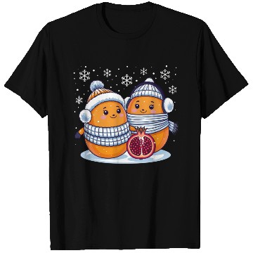 Discover Cozy Winter Fruits: Oranges & Pomegranate T Shirts