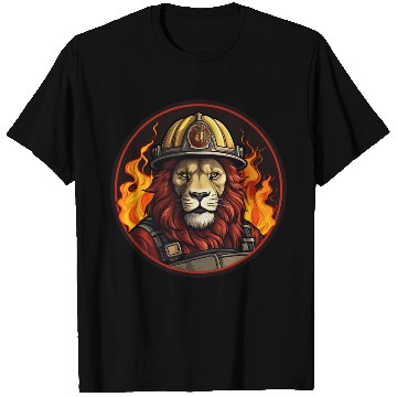 Discover Lion Firefighter T Shirts