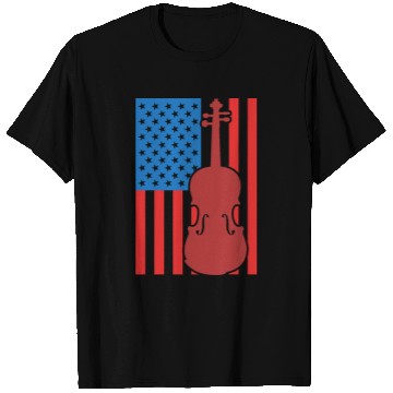 Discover Violin USA Flag T Shirts