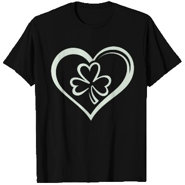 Discover Saint Patrick's Day Funny Shamrock Heart Irish T Shirts