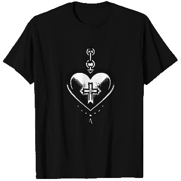 Discover Heart Necklace Tattoo T Shirts