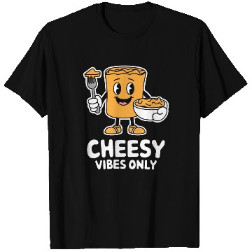 Discover Cheesy Vibes Only Cartoon Delight T Shirts