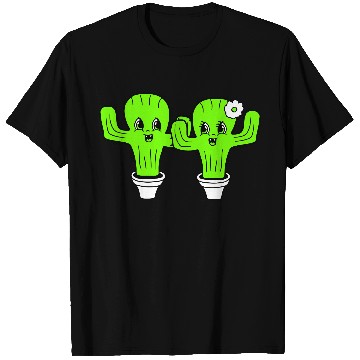 Discover 2 Cactus Pair Plants Prickly Cactus Love Couple T Shirts