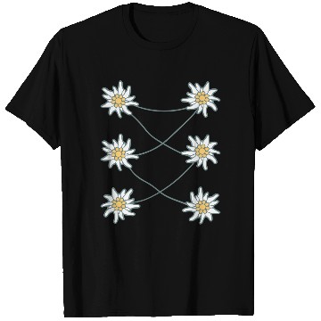 Discover White Alps Edelweiss Flower Mountain Hiking Flower T Shirts