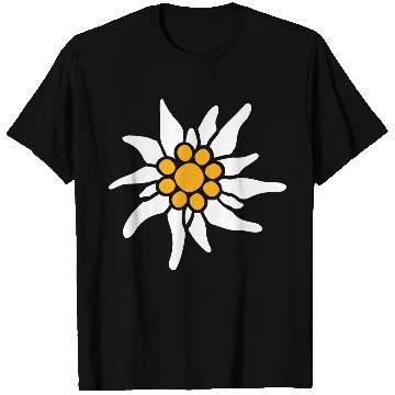 Discover White Alps Edelweiss Flower Mountain Hiking Flower T Shirts