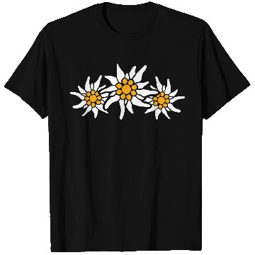 Discover White Alps Edelweiss Flower Mountain Hiking Flower T Shirts