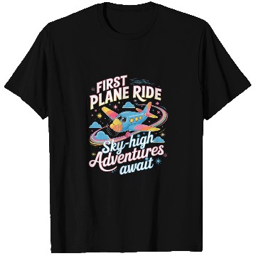 Discover First Plane Ride Sky-High Adventures T Shirts