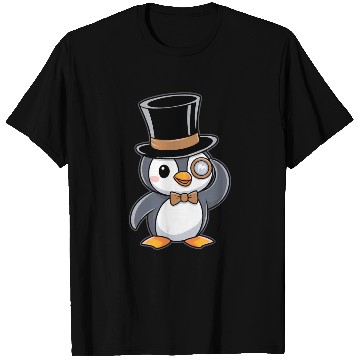 Discover Classy Penguin with Top Hat and Monocle T Shirts