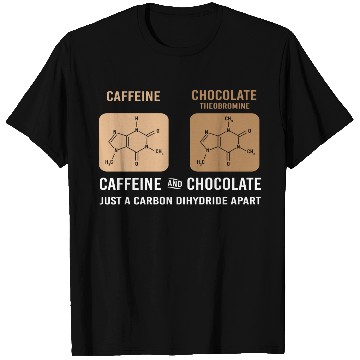Discover Caffeine Chocolate Funny Organic Chemistry T Shirts