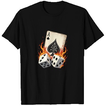 Discover Ace of Spades Dice Flames Bold Casino Vibes T Shirts