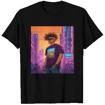 Discover "Edgy Cyberpunk Street Style Portrait Art" T Shirts