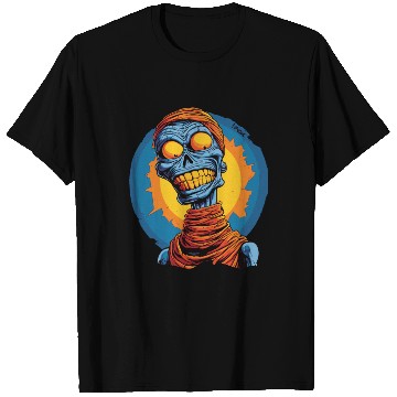 Discover Blue and Funny Cartoon Skeleton Skull Mummy T Shirts