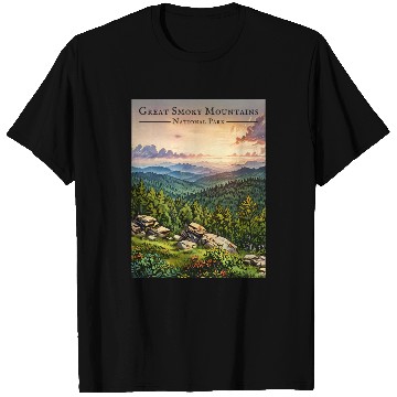 Discover Sunset Serenity - Great Smoky Mountains T Shirts