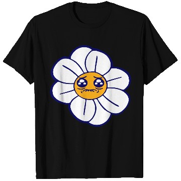 Discover Sweet Flower Sad Face Weeping Spring Summer Crying T Shirts