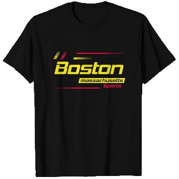 Discover Boston Massachusetts Design Modern Sports Yellow T Shirts