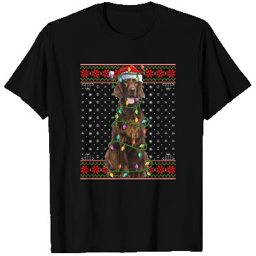 Discover Irish Setter Dog Ugly Christmas Lights T Shirts