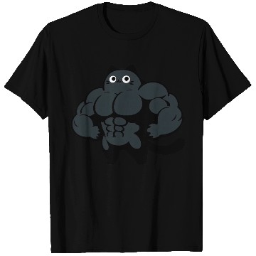 Discover Black Cat Gym Cartoon T Shirts