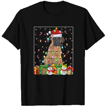 Discover Mastiff Dog Christmas Lights T Shirts