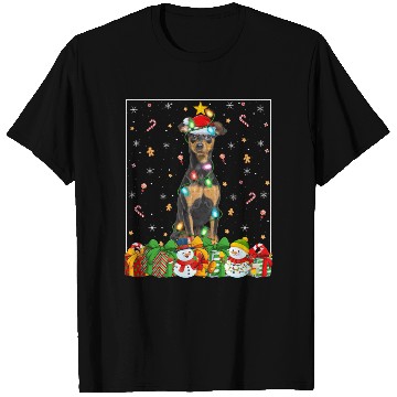 Discover Miniature Pinscher Dog Christmas Lights T Shirts