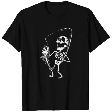 Discover Funny fishing skull T Shirts