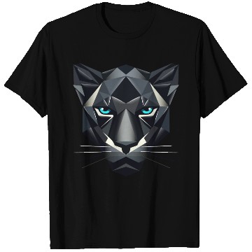 Discover Geometric Black Panther - Power and Elegance T Shirts
