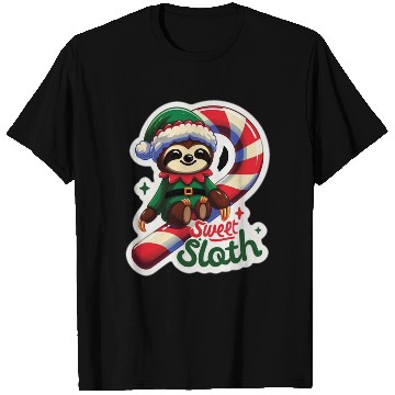 Discover Adorable sloth dressed as an elf T Shirts