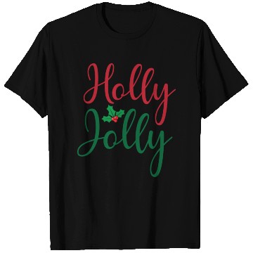 Discover Christmas Holly Jolly Sticker T Shirts