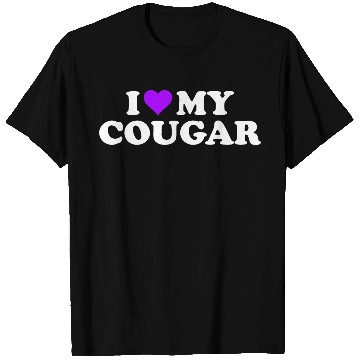 Discover I Love Cougars Cougar Humor Valentine's Day 3BK4 T Shirts