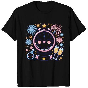 Discover Celebrate New Year's Eve, Fun Clock and Fireworks T Shirts