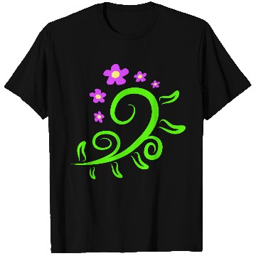 Discover Many Flowers Vine Colorful Decorative Pattern Cool T Shirts