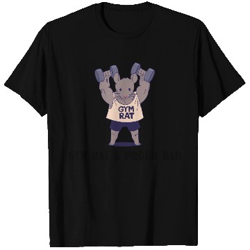Discover Gym Rat Proud Dad Weightlifting T Shirts