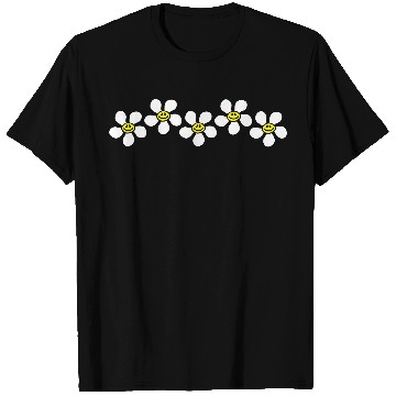 Discover White Daisies Flowers Spring Summer Faces Funny T Shirts