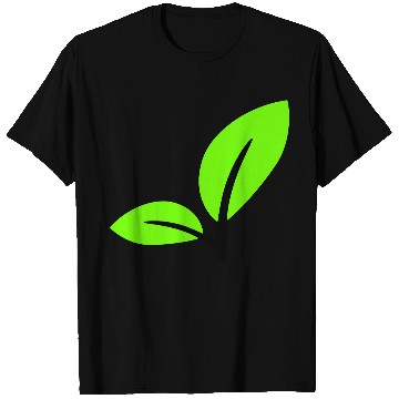Discover 2 Green Beautiful Leaves Eco Spring Summer Nature T Shirts