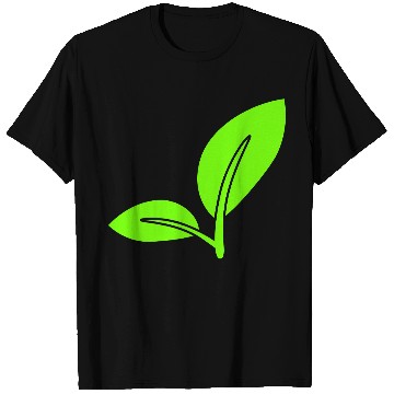 Discover 2 Green Beautiful Leaves Eco Spring Summer Nature T Shirts