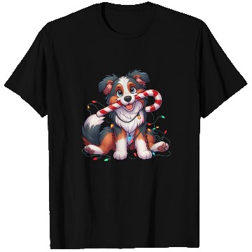 Discover Christmas Dog Australian Shepard Lights T Shirts