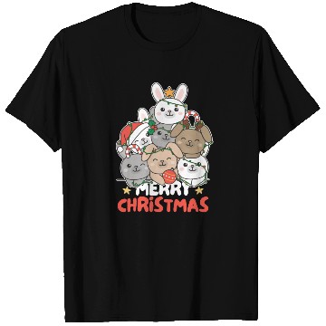 Discover Bunny Christmas Tree Merry Christmas T Shirts