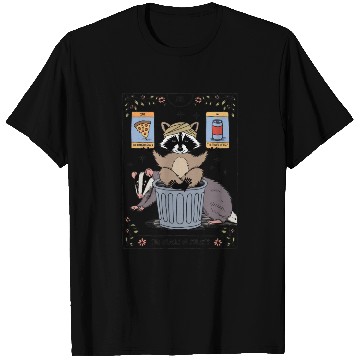 Discover Raccoon and Badge Tarot Card Inspired Humor T Shirts