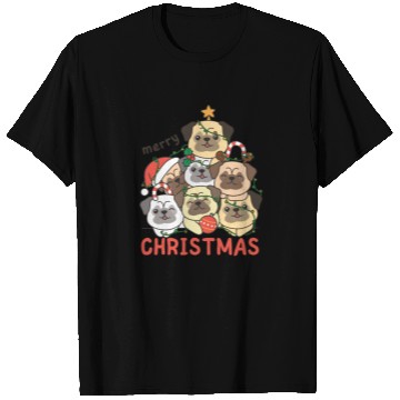 Discover Pug Christmas Tree Merry Christmas T Shirts