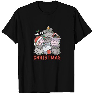 Discover Hippo Christmas Tree Merry Christmas T Shirts